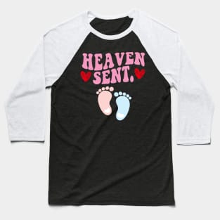 Heaven Sent Pregnancy Announcement Baseball T-Shirt